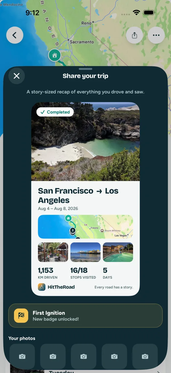 HitTheRoad story-sized trip recap ready to share